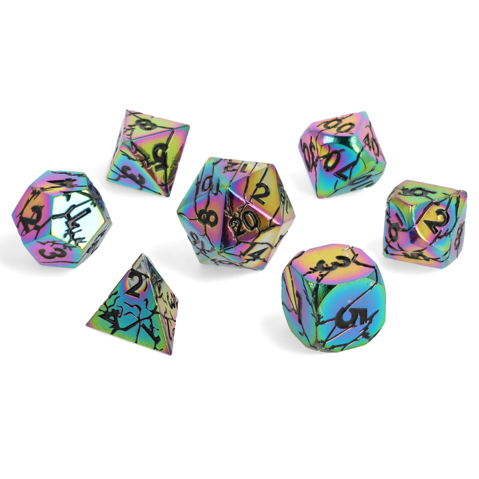 CritStones Metal Dice Set - Prismshock (7pcs)