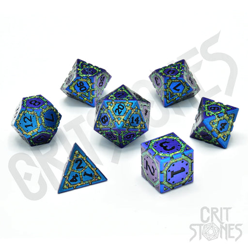 CritStones Metal Dice Set - Twilight Grove (7pcs)