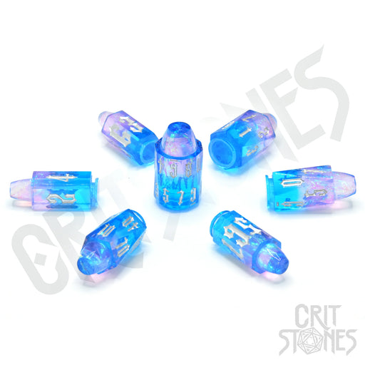 CritStones Sharp Edge Resin RPG Dice Set - Spellshot Shells (7pcs)