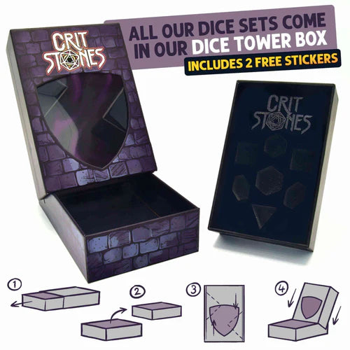 CritStones Metal Dice Set - Volcanic Valor (7pcs)
