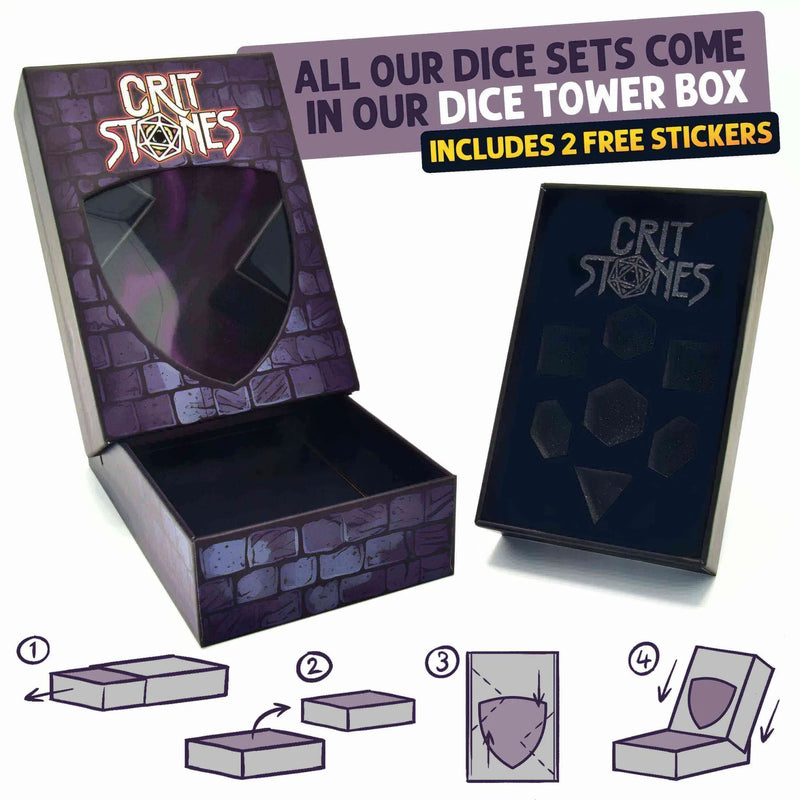 CritStones Metal Dice Set - Elysian Trails (7pcs)