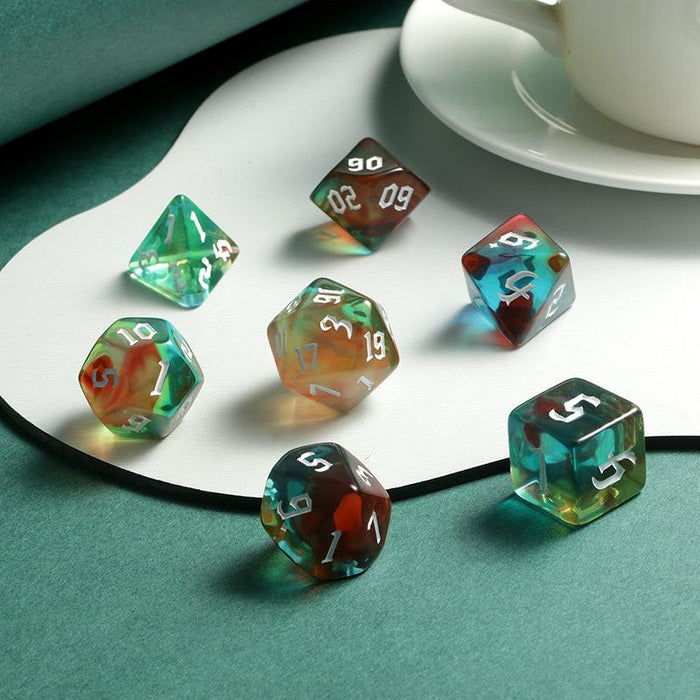 Acrylic Dice Set - Psychedelic (7pcs)