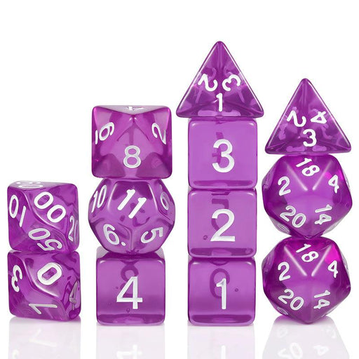 Acrylic Dice Set Grape (12pcs)