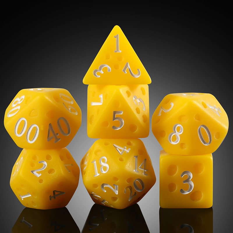 Resin Dice Set - Cheese (7pcs)
