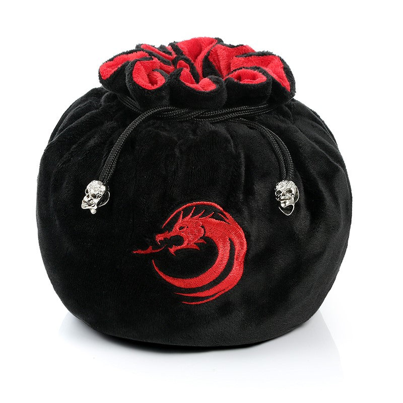 Drawstring Sectional Dice Pouch Black