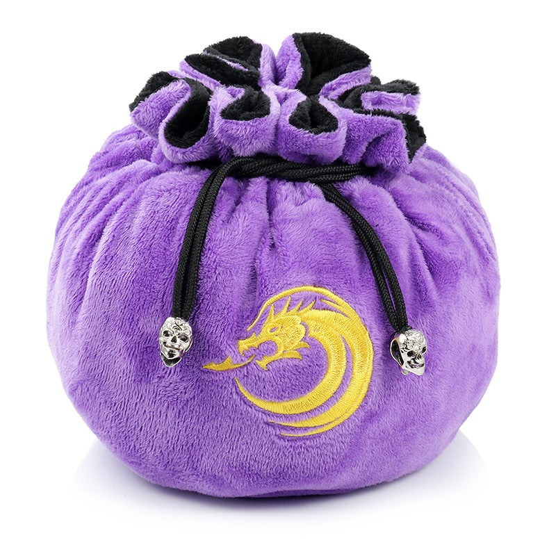 Drawstring Sectional Dice Pouch Purple