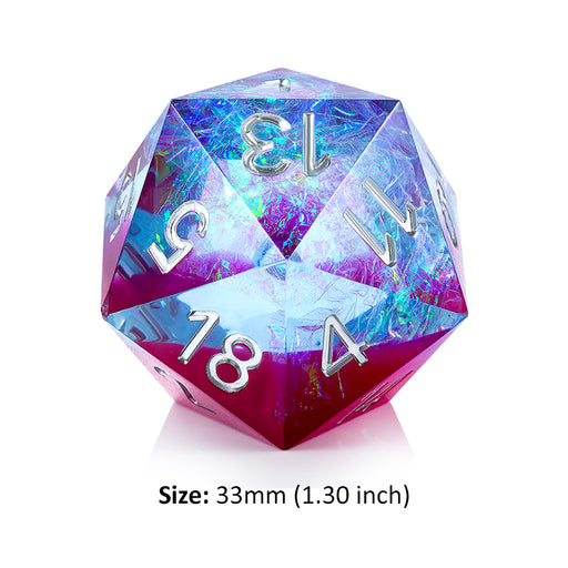 Jumbo D20 Dice Ice Crystal