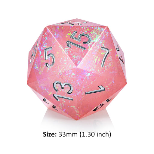 Jumbo D20 Dice Pink Lemonade