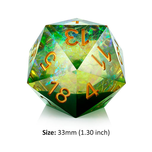 Jumbo D20 Dice Peridot