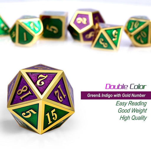 Metal & Enamel Dice Set - Iris (7pcs)