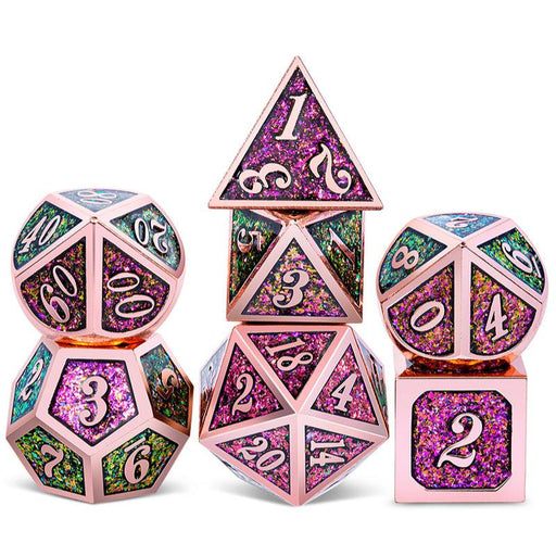 Metal & Enamel Dice Set - Lizard (7pcs)