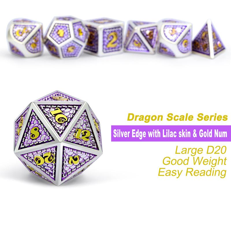 Metal & Enamel Dice Set - Regal (7pcs)