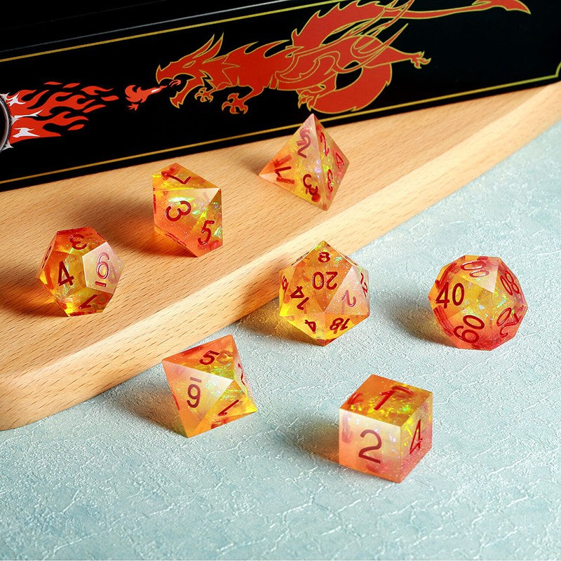 Sharp Edge Dice Set - Sunset (7pcs)