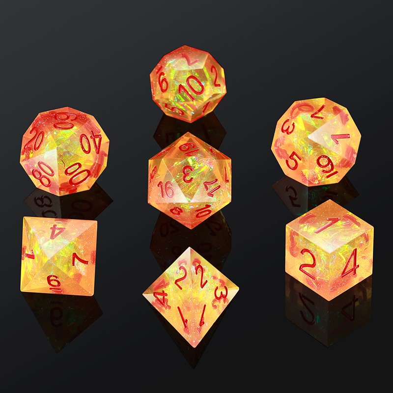 Sharp Edge Dice Set - Sunset (7pcs)