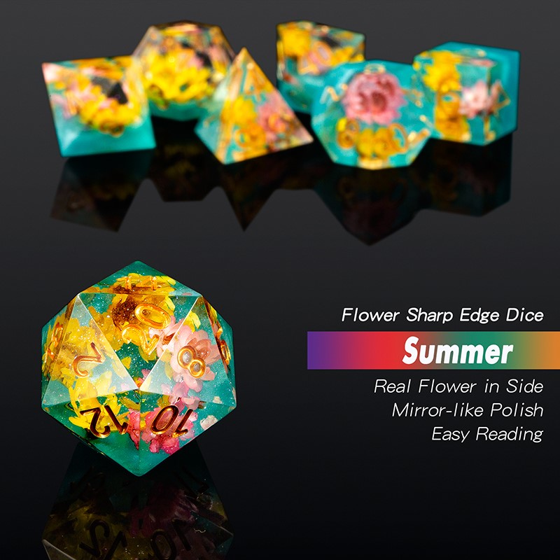 Sharp Edge Dice Set - Summer (7pcs)