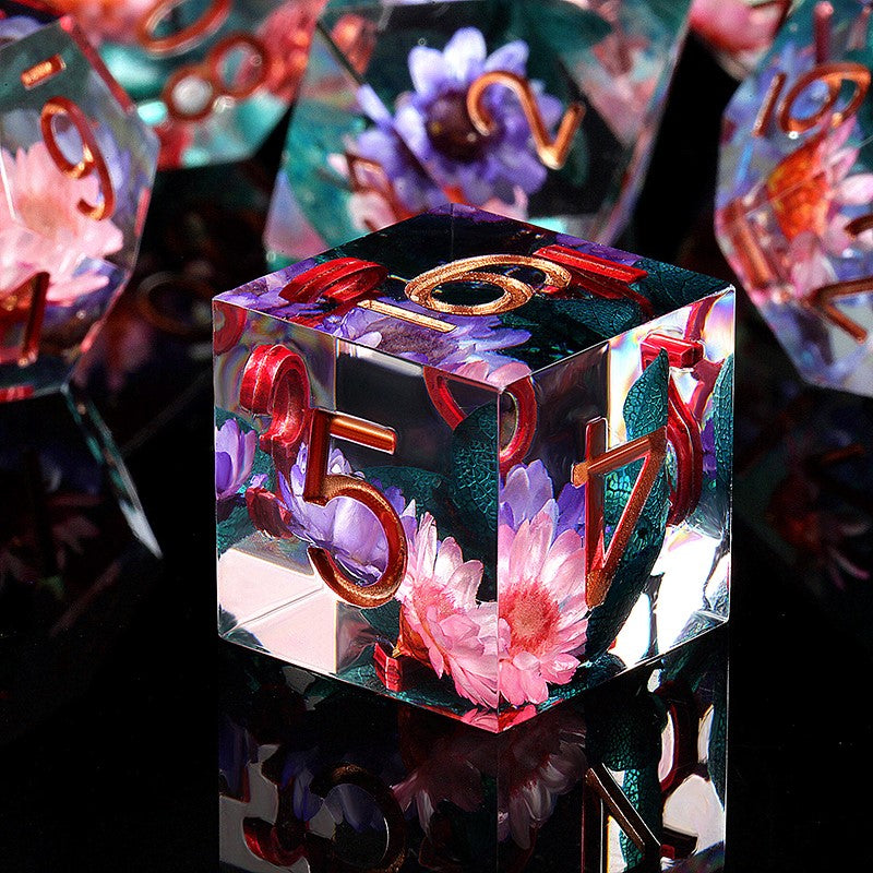 Sharp Edge Dice Set - Secret Garden (7pcs)