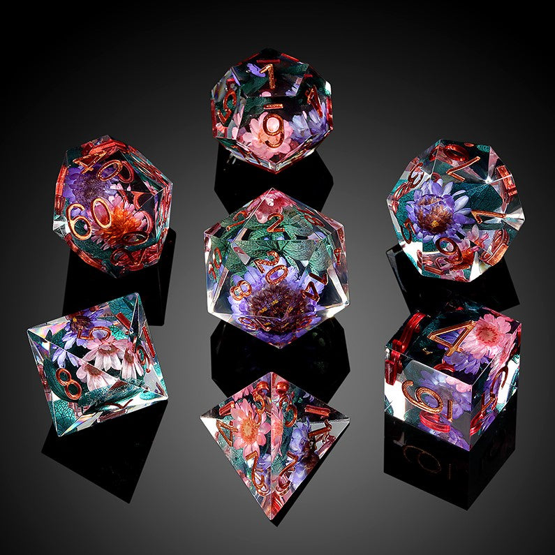 Sharp Edge Dice Set - Secret Garden (7pcs)