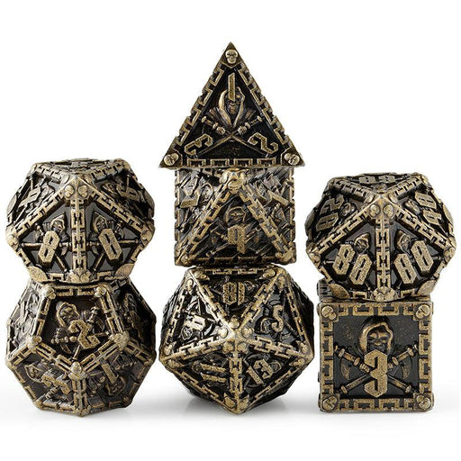 Metal & Enamel Dice Set - Reaper Bronze (7pcs)