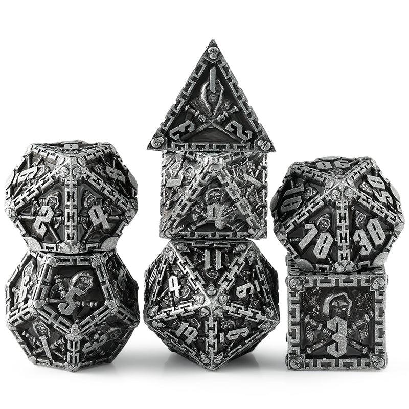 Metal & Enamel Dice Set - Reaper Iron (7pcs)