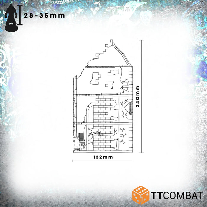 TTCombat - The City, Corner and Dilapidated Rowhouse Destroyed
