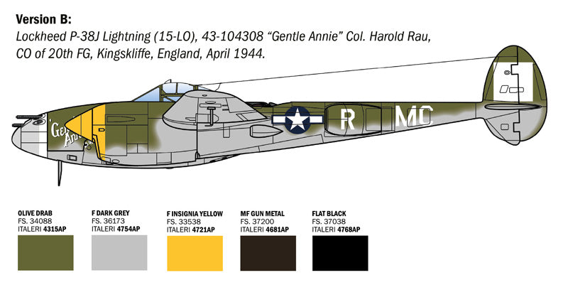 Italeri P-38 J Lightning 1:48