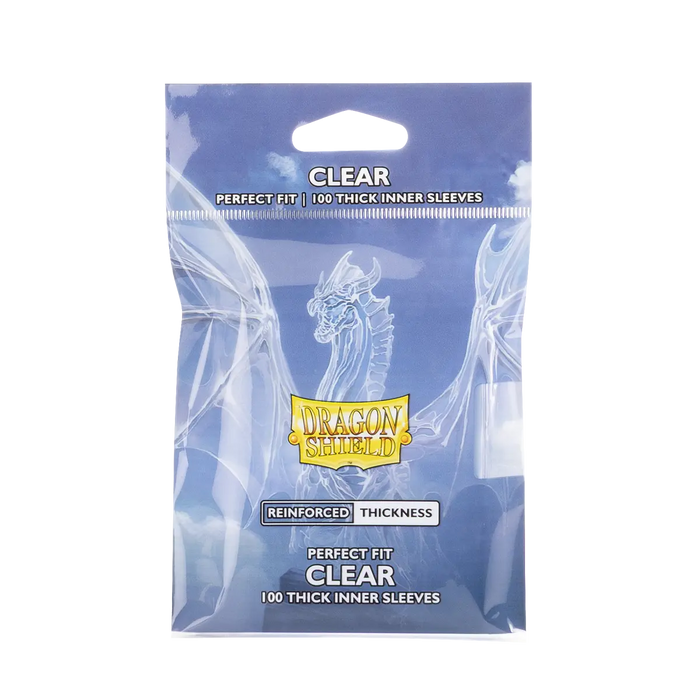 Dragon Shield Perfect Fit Thick Inner Sleeves - Clear (100 Sleeves)
