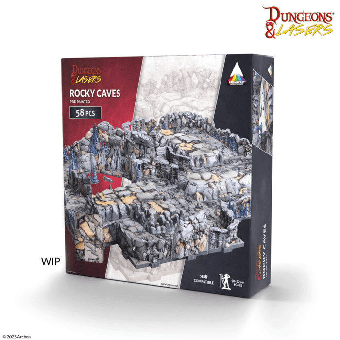 Dungeons & Lasers - Rocky Caves - Prismacast Pre-Painted