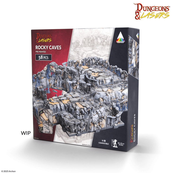 Dungeons & Lasers - Rocky Caves - Prismacast Pre-Painted