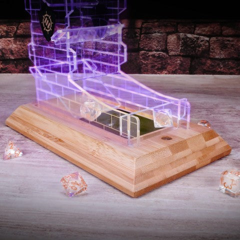 LED Dice Tower and 7pc Clear Dice Set