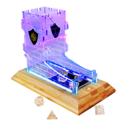 LED Dice Tower and 7pc Clear Dice Set