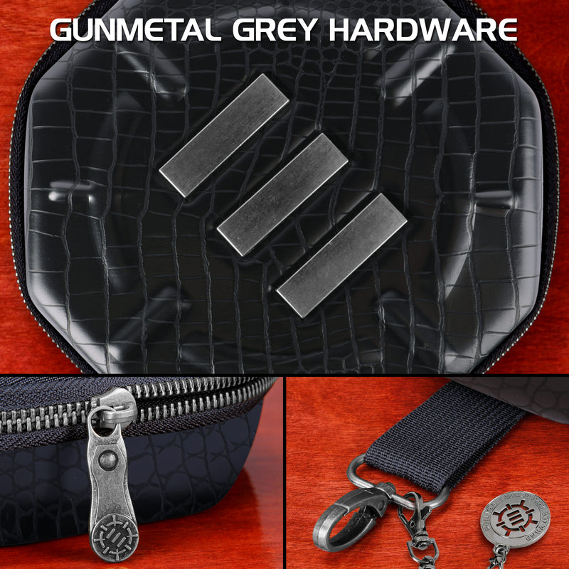 Enhance Gaming Dice Tray & Dice Case - Dragon Scale Black (Collector's Edition)