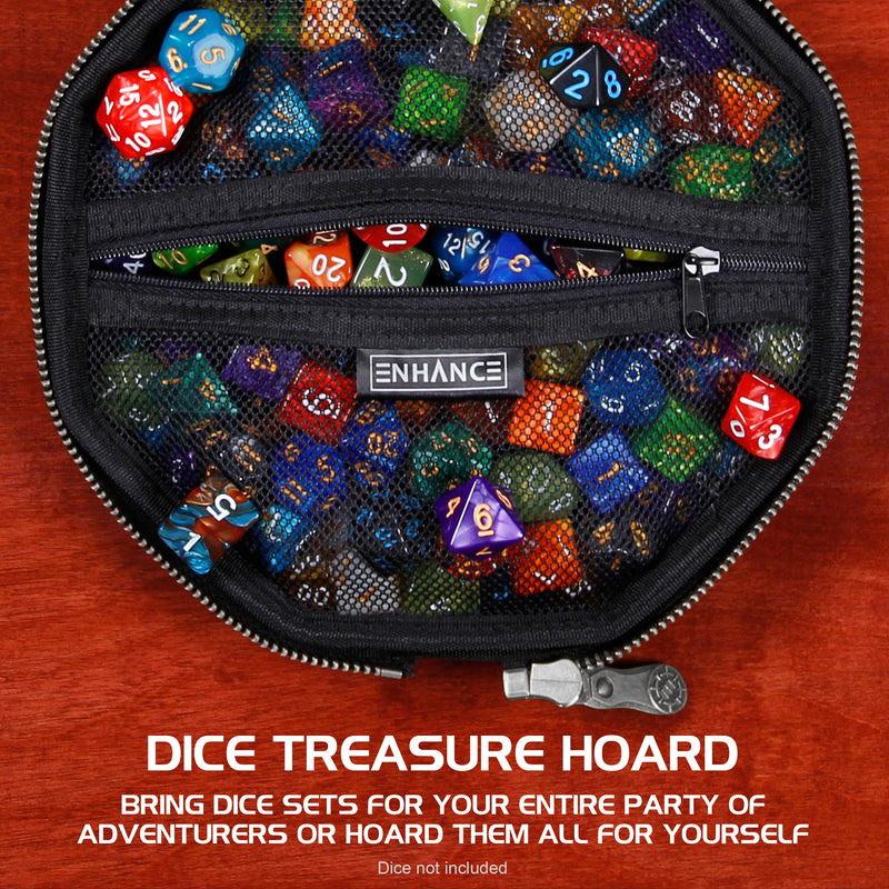 Enhance Gaming Dice Tray & Dice Case - Dragon Scale Black (Collector's Edition)