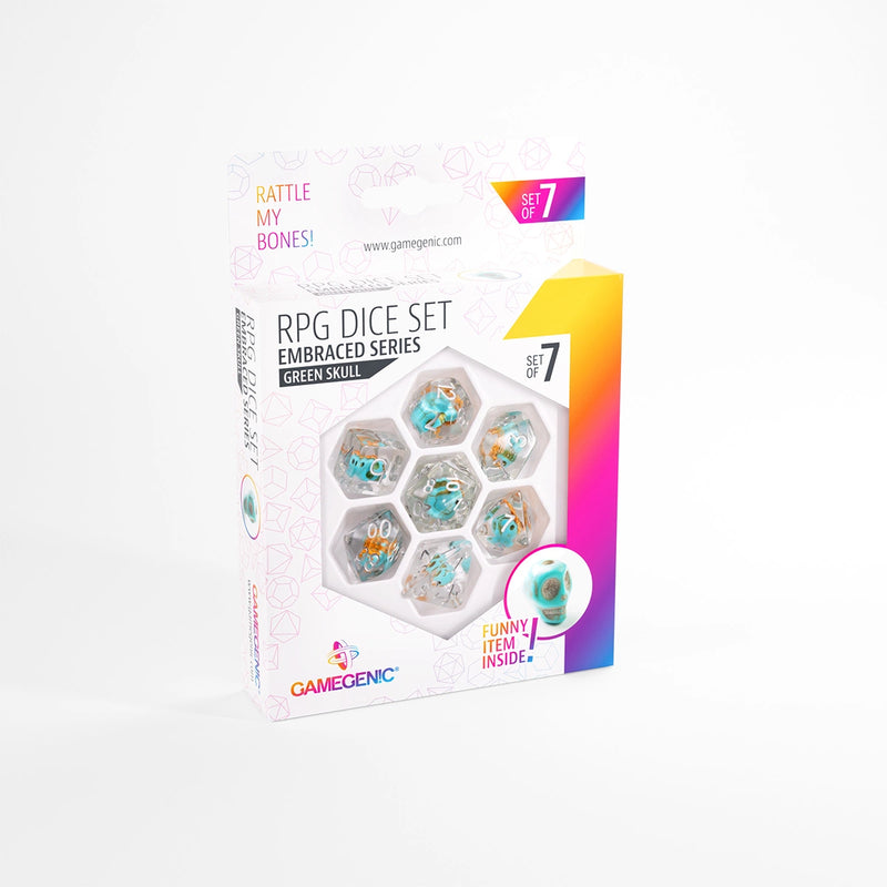 GameGenic RPG Dice Set Embraced Series - Green Skull