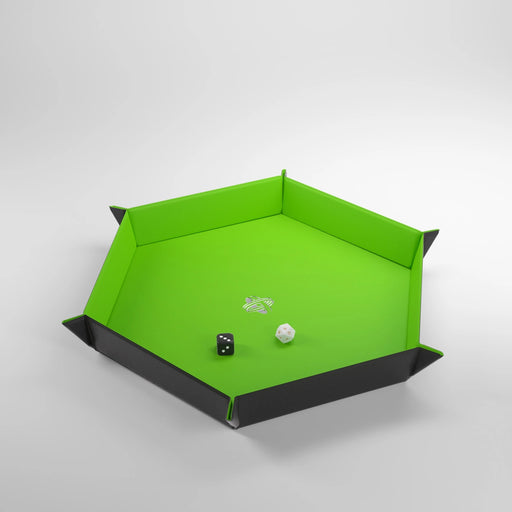 GameGenic Magnetic Dice Tray Hexagonal Black/Green