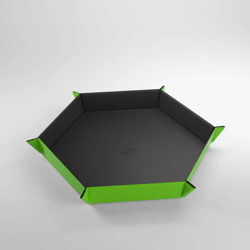 GameGenic Magnetic Dice Tray Hexagonal Black/Green