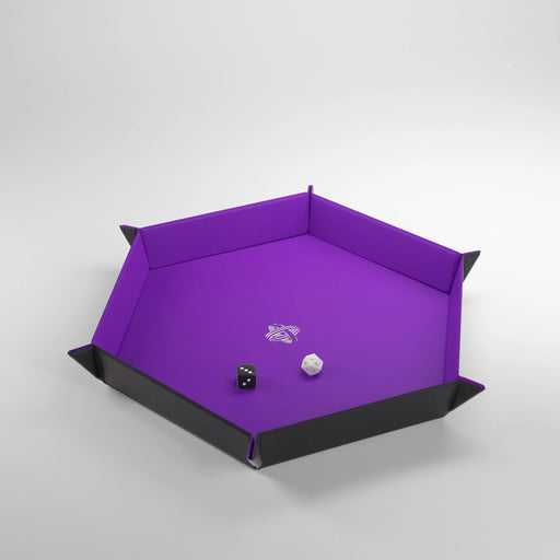 GameGenic Magnetic Dice Tray Hexagonal Black/Purple