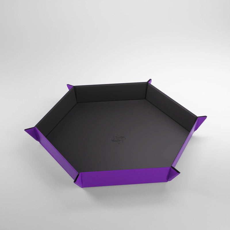 GameGenic Magnetic Dice Tray Hexagonal Black/Purple