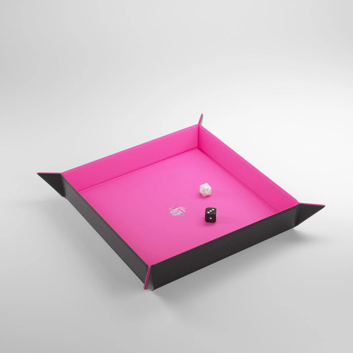 GameGenic Magnetic Dice Tray Square Black/Pink
