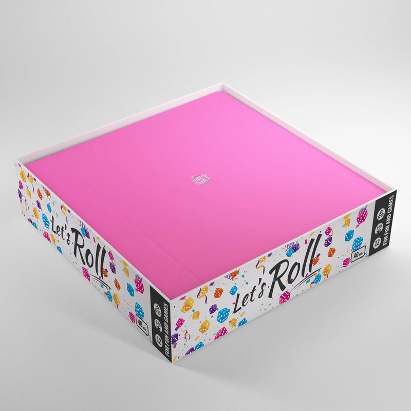 GameGenic Magnetic Dice Tray Square Black/Pink