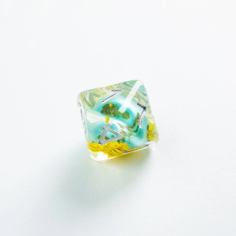GameGenic RPG Dice Set Embraced Series - Green Skull