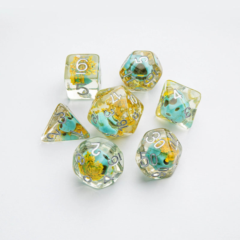 GameGenic RPG Dice Set Embraced Series - Green Skull