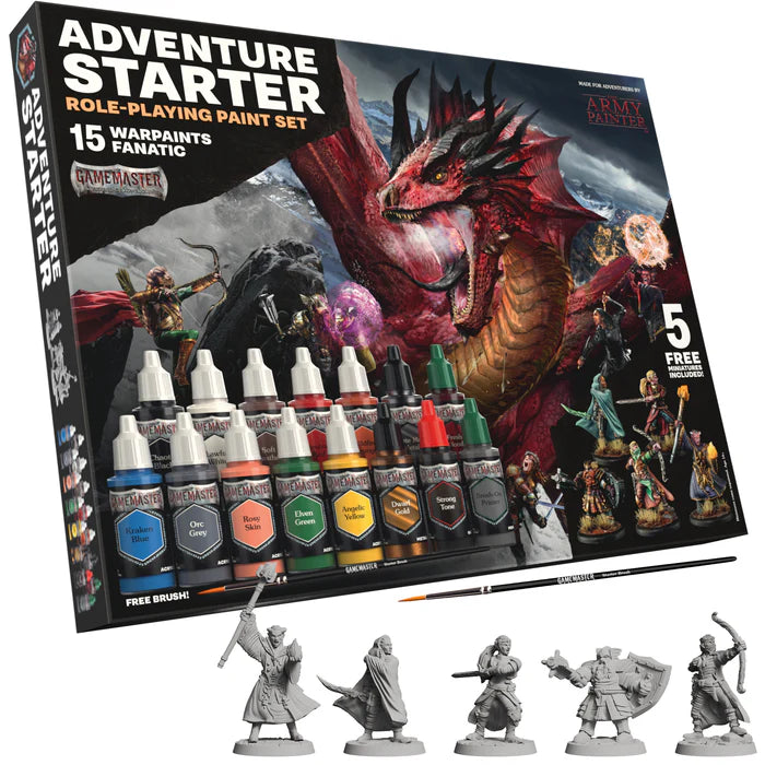 GameMaster Adventure Starter Role-playing Paint Set Box Cover and Miniatures