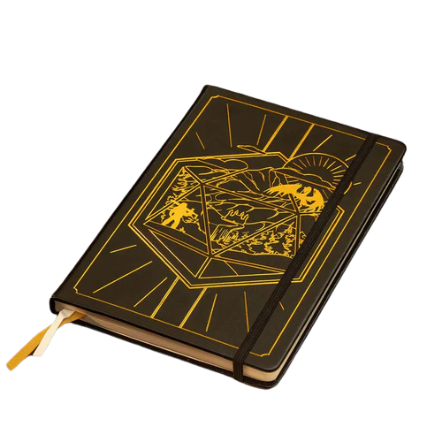 GlassStaff DnD 5e Leather Player Journal - Black