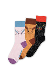 Pokémon Eevee Evolution (EEU) Socks (3 Pack)