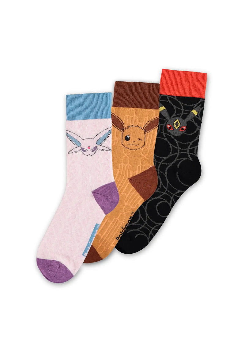 Pokémon Eevee Evolution (EEU) Socks (3 Pack)
