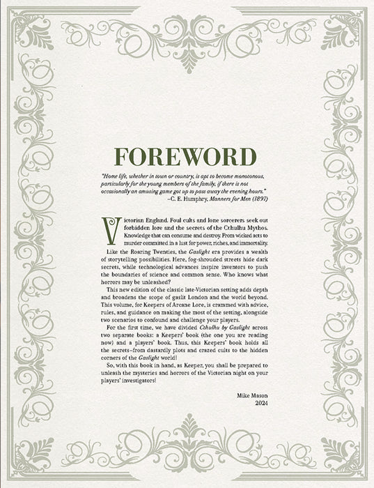 Call of Cthulhu: Cthulhu by Gaslight Keeper's Guide