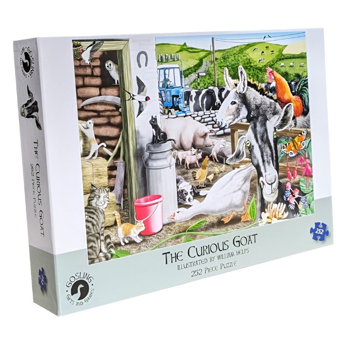 The Curious Goat 252 Piece Puzzle box cover