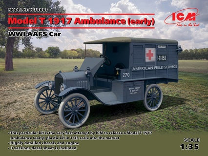 Model T 1917 Ambulance (Early), WWI AAFS Car 1:35