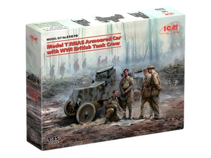 Model T RNAS Armoured Car with WWI British Tank Crew 1:35