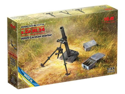 s.Gr.W.34 WWII German Mortar 1:35